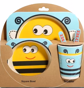 BabyBloom Barnservis 5 Delar Honeybee