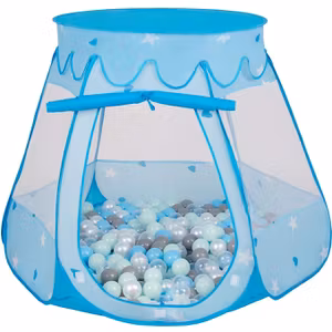 Selonis Lektält Med Bollar Blå