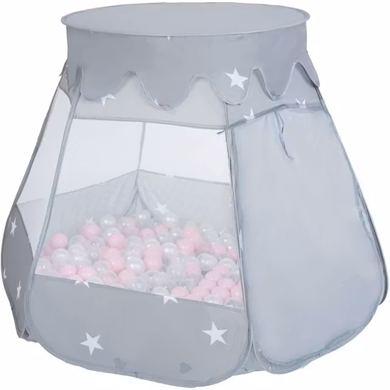 Selonis Lektält Med Bollar Grå