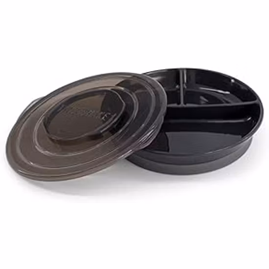 Twistshake Babytallrik med Lufttätt Lock Svart