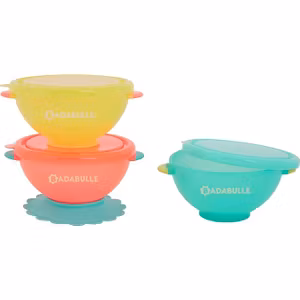 Badabulle Skålar 3-Pack 300ml Med Sugkopp