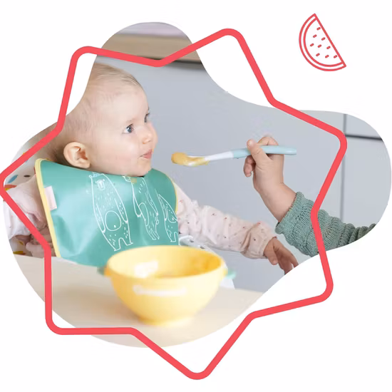 Badabulle Skålar 5-Pack 300ml Med Sugkopp Och Skedar