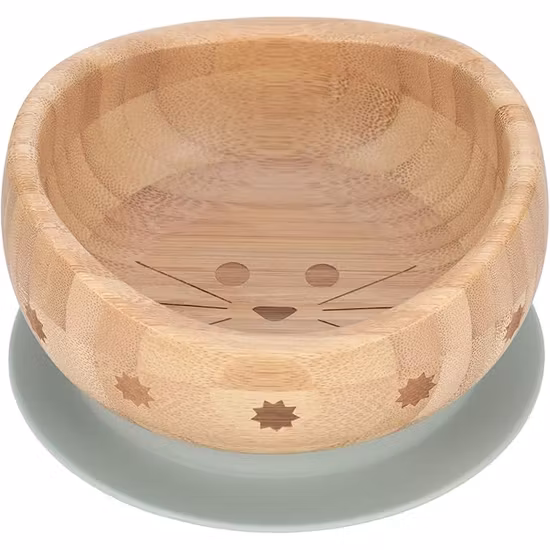 Lässig Skål I Trä Med Sugkopp