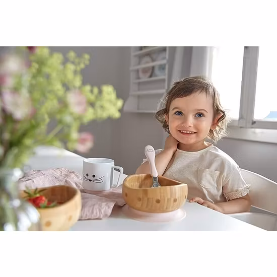 Lässig Skål I Trä Med Sugkopp