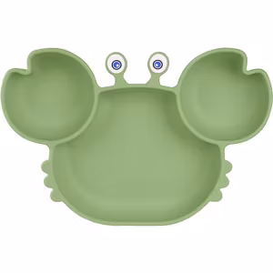 Vicloon Silikontallrik Krabba Grön