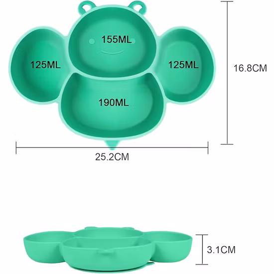 Vicloon Silikontallrik Bi Grön