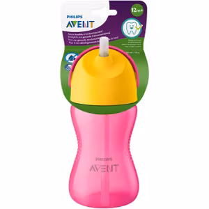 Philips Avent Sugrörsmugg Bendy 300ml Rosa