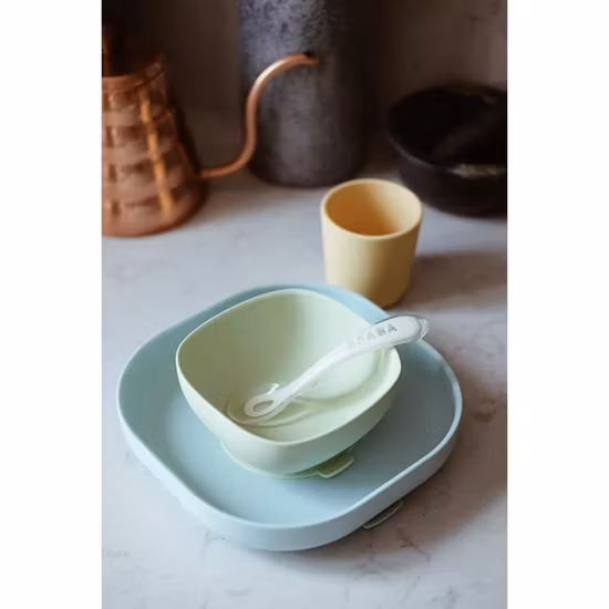 Béaba Barnservis Silikon Gul/Grön