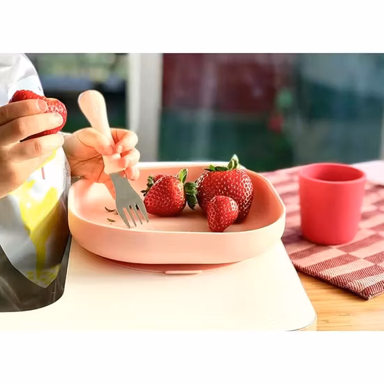 Béaba Barnservis Silikon Rosa