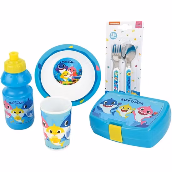 Baby Shark Barnservis 5 Delar