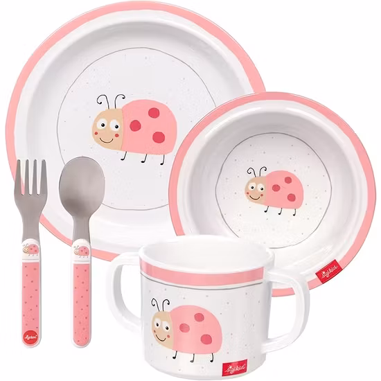 Sigikid Barnservis Nyckelpiga Rosa