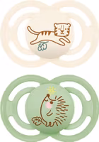 MAM Perfect Night Silikon Nappar 6-16 Månader Rosa/Grön