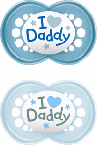 MAM Original Nappar I Love Daddy Blå 6-16 månader