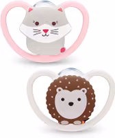 NUK Space Napp Silikon 2-Pack 0-6 Månader