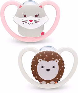 NUK Space Napp Silikon 2-Pack 0-6 Månader