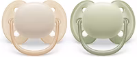 Philips Avent Ultra Soft Napp 0-6 Månader Beige/Pastel Grön