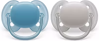 Philips Avent Ultra Soft Napp 0-6 Månader Blå/Grå