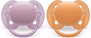 Philips Avent Ultra Soft Napp 0-6 Månader Lila/Orange