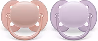 Philips Avent Ultra Soft Napp 0-6 Månader Pastellrosa/Vit