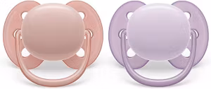 Philips Avent Ultra Soft Napp 0-6 Månader Pastellrosa/Vit