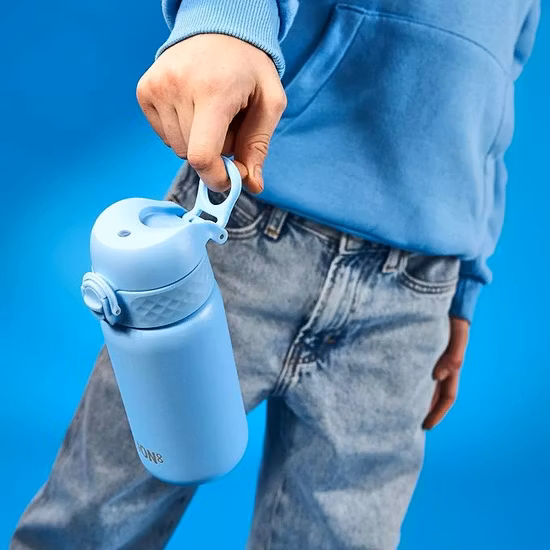 Ion8 Stålflaska 400 ml Ljusblå