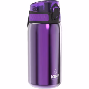 Ion8 Stålflaska 400 ml Lila