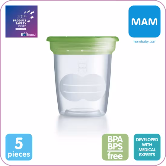 MAM Mjölkförvaringsmuggar 5-Pack