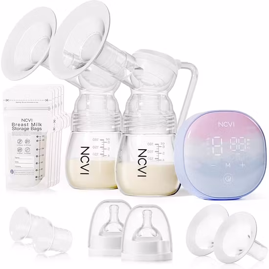 NCVI Dubbel Elektrisk Bröstpump Blå