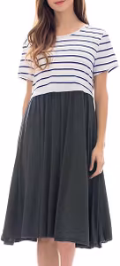 Smallshow Amningsklänning Vit/Grå