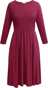 Smallshow Långärmad Amningsklänning Röd