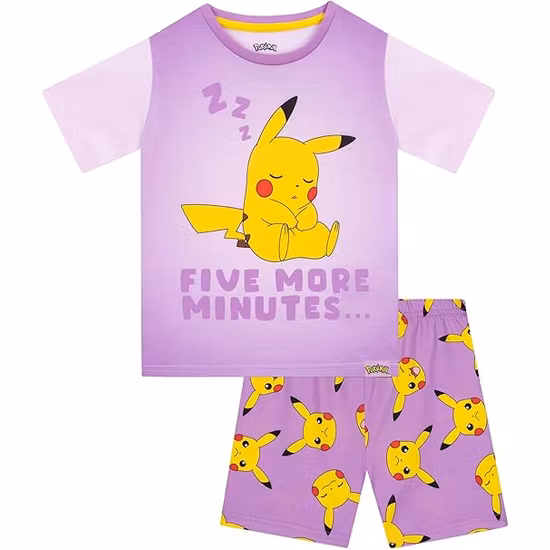 Pokemon Pyjamasset Pikachu Five More Minutes