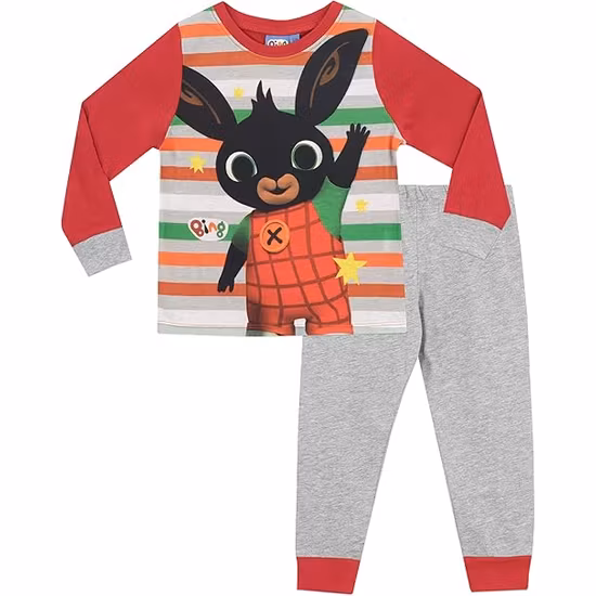 Bing Pyjamasset Grå/Röd