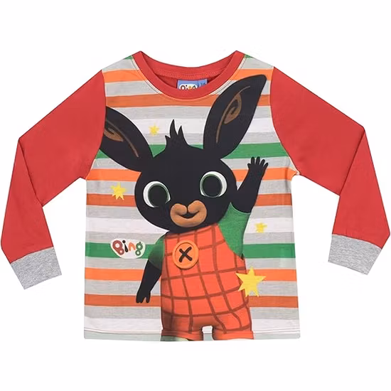 Bing Pyjamasset Grå/Röd