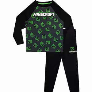 Minecraft Pyjamasset Svart