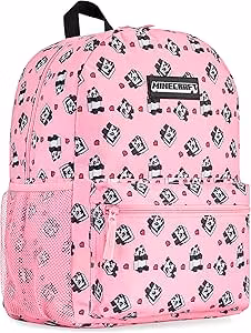 Minecraft Barnryggsäck Rosa