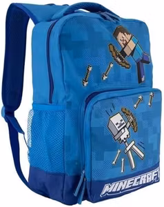 Minecraft Barnryggsäck Ljusblå