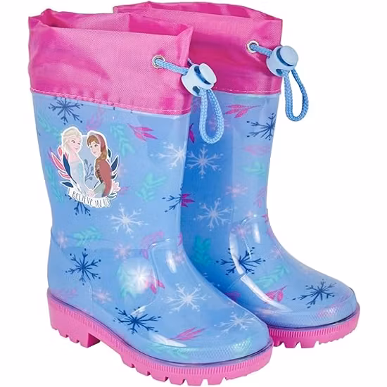 Disney Frozen Fodrade Gummistövlar Blå/Rosa