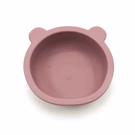 BabyBloom Barnskål Med Sugpropp Mörkrosa