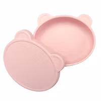 BabyBloom Barntallrik Med Lock Rosa