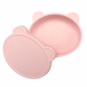 BabyBloom Barntallrik Med Lock Rosa