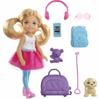 Barbie Chelsea Travel Dockset med Hundvalp