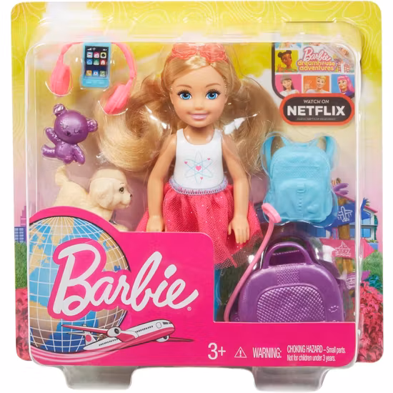 Barbie Chelsea Travel Dockset med Hundvalp
