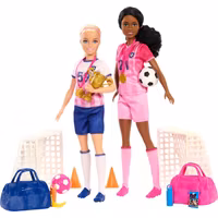 Barbie Career Fotbollsdockor Med Tillbehör