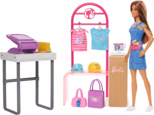 Barbie Lekset med Docka Make & Sell Boutique