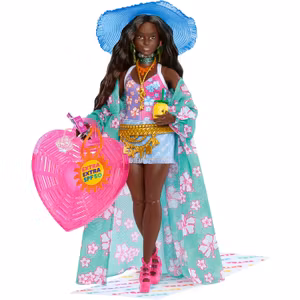 Barbie Extra Fly Resedocka Med Strandkläder