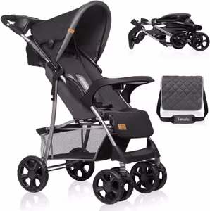 LIONELO Emma Plus Barnvagn Black