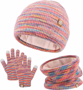 Chavle Mössa med vantar och halsduk set multi