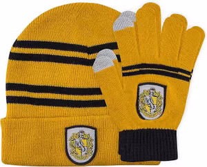 Harry Potter Mössa Med Vantar Hufflepuff