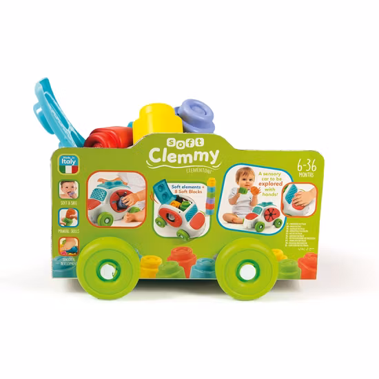 Clementoni Leksaksbil Med Mjuka Klossar
