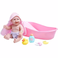 JC Toys Babydocka Med Balja Och Tillbehör